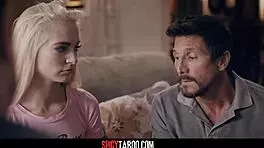 Perv stepdad and teacher arrange rough double penetration for stepdaughter in garage