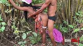 virgin maiden bends over for big black cock doggy in african ebony ass