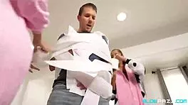 Horny Teens Gia Derza And Vanna Bardot Deepthroat Monster Cock On Halloween