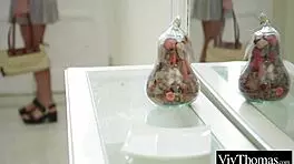 cute lesbians finger and lick each other's wet pussies in the bath