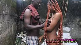 Landlord's Daughter Craves Huge Cock Outdoors