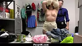 Young Teen Caught Stealing Food Items From Mall Shop And Gets Punished With Hardcore Sex