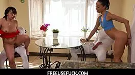 18yo Alexis Tae And Whitney Wright In Free Use Furniture Fetish.