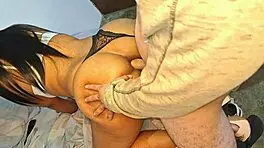 Big ass whore gets anal on all fours.