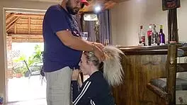 Cute Blonde Lifts Skirt For Quickie