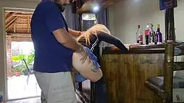 Cute Blonde Lifts Skirt For Quickie