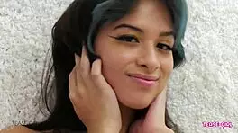 Petite teen shows perfect body to father-in-law