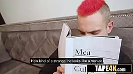 Two russian teens playfully tease a silly guy