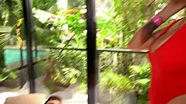 Andrea Castro takes two big cocks in her tight pussy intensely