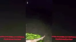 Neighbor's Wife Seduced On Balcony At Night.