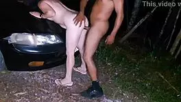 Dogging Wife Moans On Strangers' Big Black Cocks In Public Street Group Scene