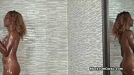 Lubed black newbie gets fucked on private casting.