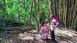 Girl Skips School Trip to Suck Teacher in Forest