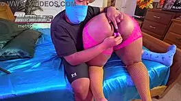 Young Chubby Ebony Delivers Intense Sloppy Blowjob on Monster Cock