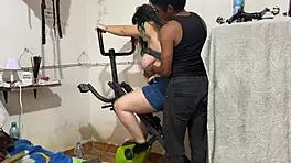 Trying to Workout but Coach Fucks Me Hard in POV on Sheer