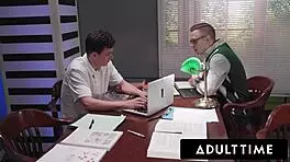 Adult Time - Slutty Teen 18+ PAWG Heather Honey Gangbanged by Older Staff in Public Library