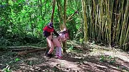 Girl Skips School Trip to Suck Teacher in Forest