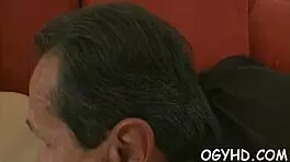 Perverted young 18+ girl rides an old boner with glee