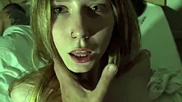 Young cuckold watches stepdad fuck his busty girlfriend hard. Her body gets drenched in cum