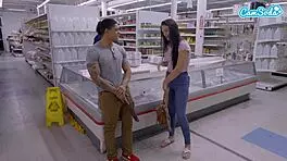 amateur teen sucks big black cock and gets fucked in public