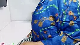 Husband caught fucking maid while cleaning the sitting room