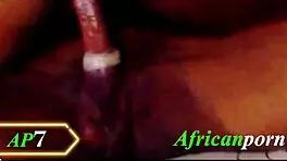 Ebony babe gets fucked hard in doggystyle by big cock