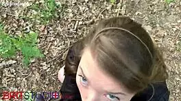 Hot Teen 18+ POV Outdoor Blowjob with Neighbors Watching!