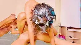 Uttaran20 Gets Both Holes Stuffed And Creampied In Hot Threesome!