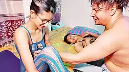 FUCKED neighbor stepmom and girl in DESI threesome FFM.