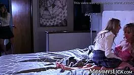 Want to see this milf fucked by two young babes in a lesbian threesome?