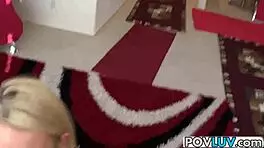 beautiful blonde emily austin nails pov blowjob and hardcore fuck