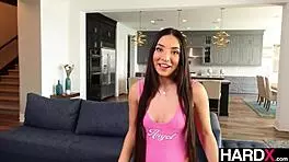 Hot Latina Madison Wilde intensely rammed sideways by huge cock