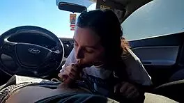 omg, i swear she paid taxi with her mouth... deepthroat in car, so crazy!