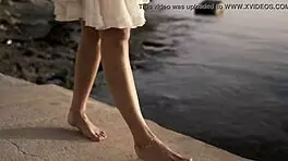 valentina gerson shows her beauty and power in a solo music video. skinny blonde teen 18+ looks sexy.