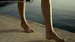 valentina gerson shows her beauty and power in a solo music video. skinny blonde teen 18+ looks sexy.