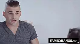 stepbrother finds excuse to bang stepsister's pussy - nathan bronson, athena faris