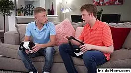 Two Pervert Teen 18+s Deepthroat Big Cocks and Fuck Busty Milf Stepmoms to Orgasm