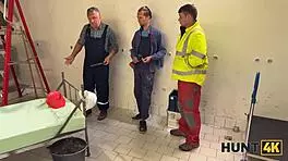 tag teaming ebony suspect in the back office