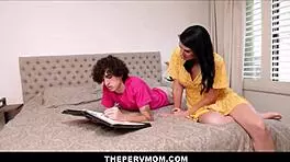 Hey, wanna see hot stepmom Sienna Rae take both stepsons' cocks?