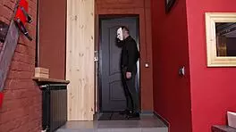 After school, she visits an old neighbor.