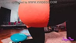 big butt teen 18+ squirts like crazy in homemade cowgirl action!