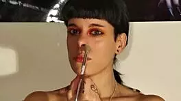 Watch TEEN goth girl SNEEZE huge snot in POV humiliation