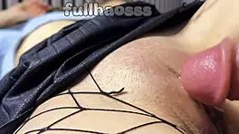 closeup pounding of shaved asian teen pussy with cum dripping inside
