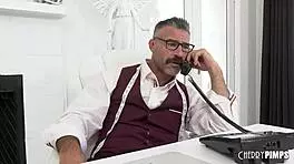 Petite Big Tits Ebony Babe Avery Jane Gives a Hardcore Interracial Fuck at Her Agency Audition