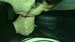 sweet latina contrasts with massive black cock sucking