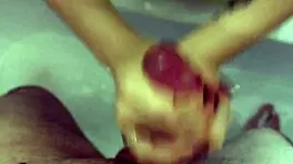 Mom spies on step son in shower, sucks his cock!