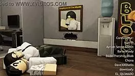 submissive amateur gets her pussy fucked roughly by big cock in office