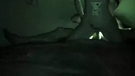 Hidden Camera Catches Redhead Babe Being Licked By Muscular Lover In Dark