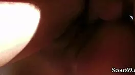 Mother And Stepdaughter Fucked By Two Guys In The Park With Facial Cumshot