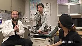 Jasmine Rose feels the intense interrogation in latex and handcuffs backstage.